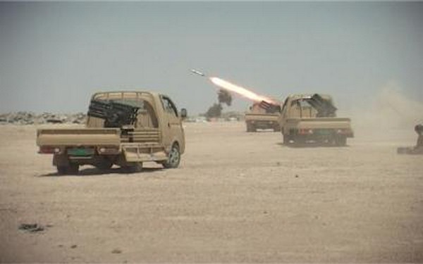 بالفيديو.. ضربات صاروخية على داعش في الفلوجة